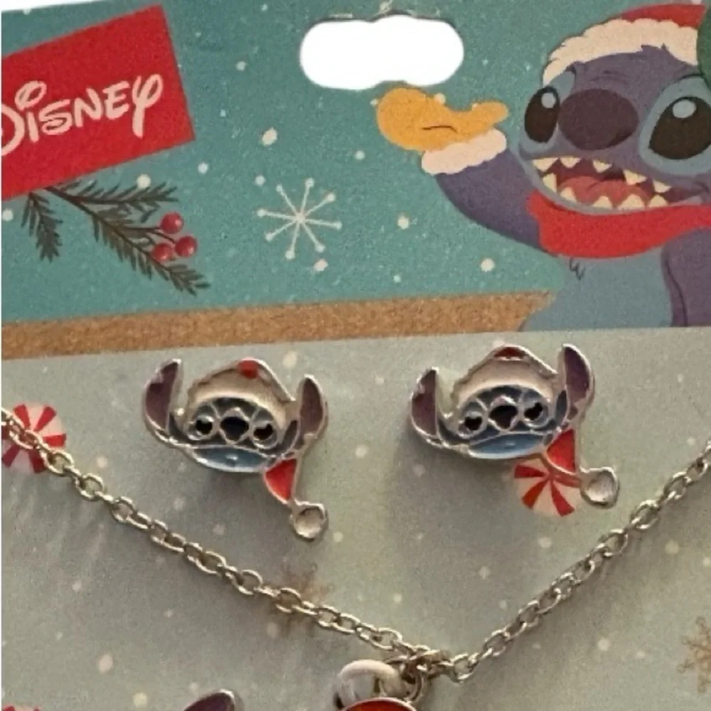 Disney Stitch Holiday Jewelry Set - Red and Blue